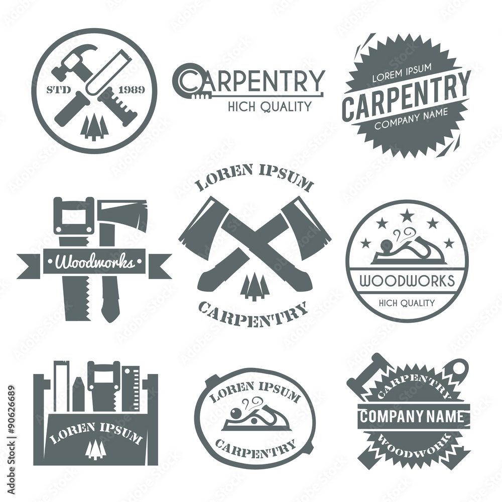 Sticker Carpentry Label Set