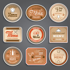 Vintage Menu Labels