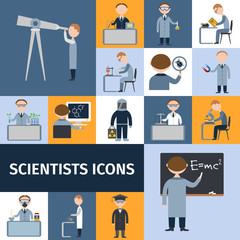 Scientists Icon Set