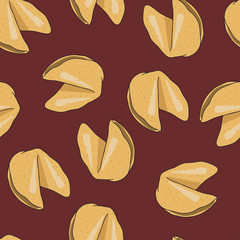 Seamless pattern with fortune chinese cookies. - 90627428