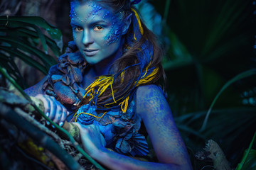 Fototapeta Avatar woman in a magical forest obraz