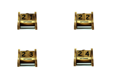 combination of wood calendar