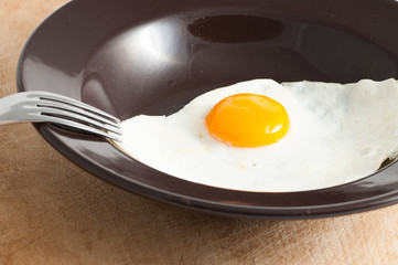 view of a fried egg