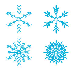 Snowflakes vector set. snow flake icon 