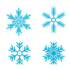 Snowflakes vector set. snow flake icon 