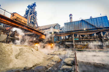 Fototapeta na wymiar Steel factory industry