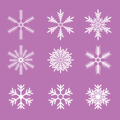 Snowflakes vector set. snow flake icon 
