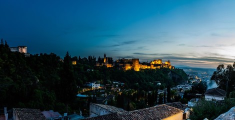 Naklejka premium Alhambra panorámica