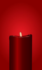 Kerze in Rot