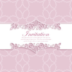 Vector illustration of a modern wedding invitation