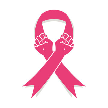 Pink ribbon, fight against cancer

