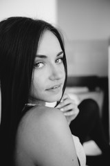 Naklejka premium beautiful young model posing