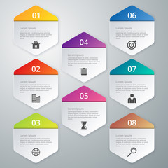 Vector illustration infographics of hexagons