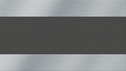 metal texture background with brushed steel and dark metal woven