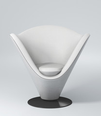 Poltrona bianca pelle vip