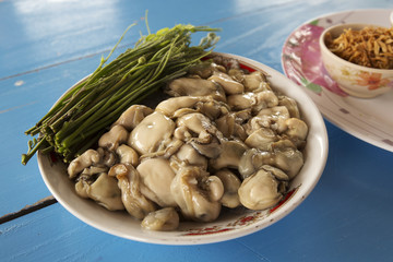 Oysters Spicy with vegetable