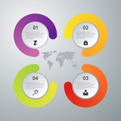 Vector illustration infographics four options