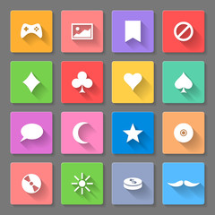 Set of flat icons
