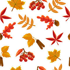 Seamless pattern with leaf, abstract leaf texture, endless