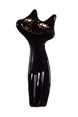 Glass painted decoration figure of the cat.