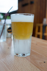 the glass of beer