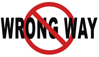 wrong way