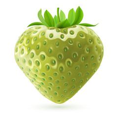 Unripe strawberry