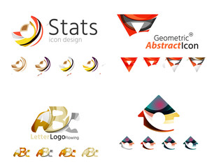 Universal abstract geometric shapes - business emblems