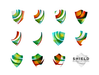 Fototapeta na wymiar Set of protection shield logo concepts