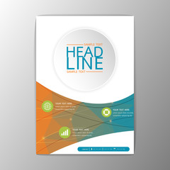 A4 Abstract Cover Brochure Background, Business template