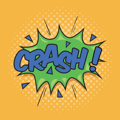 CRASH! Wording Sound Effect for Comic Speech Bubble