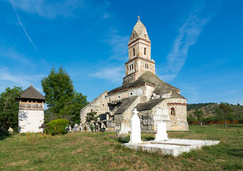 Fototapeta na wymiar Densus Christian church, Hunedoara, Romania