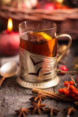 Hot mulled wine f