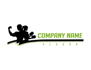 Fototapeta premium Bodybuilders logotype