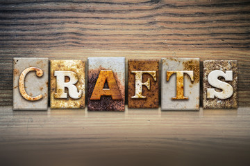 Fototapeta premium Crafts Concept Letterpress Theme