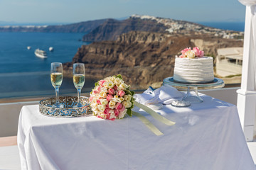 Table for the wedding ceremony.