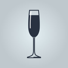 Linear icon of champagne