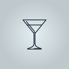 Linear icon of martini