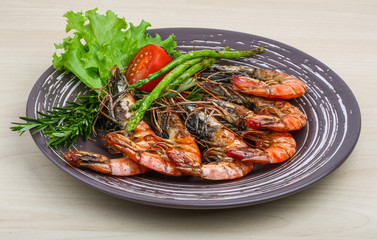 Grilled prawns