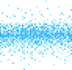 Naklejki  Streszczenie Niebieskie Tło Mozaiki - Ilustracja. Streszczenie bezszwowe niebieski sprawdzić przepływ danych technologii tło - ilustracja.
