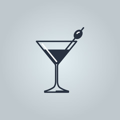 Linear icon of martini