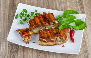 Grilled lamb ribs