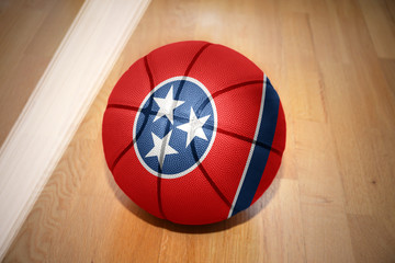 basketball ball with the flag of tennessee state