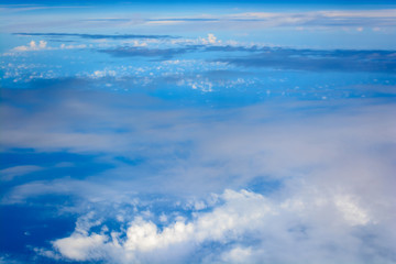 Naklejka na ściany i meble Blue sky with cloud, sky view