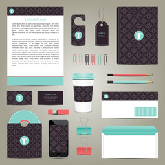 vector business coporate style mock-up on grey background
