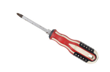 old screwdrivers. isolated on white background