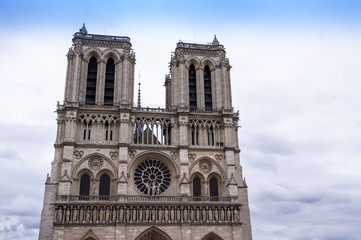 Fototapeta na wymiar Cathedral Notre Dame in Paris, France