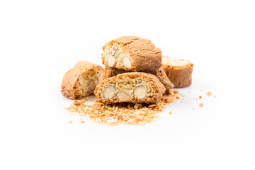 Italian cantuccini cookie with almond