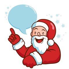 Santa Claus with a speech bubble. Vector illustration