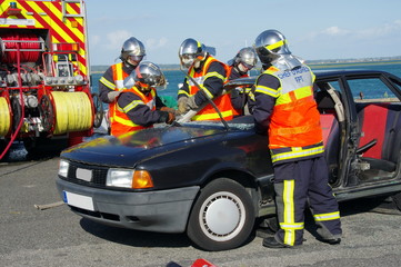 Fototapeta premium pompiers